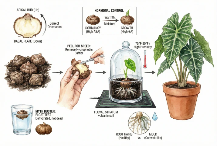 Alocasia Corm Propagation: Grow Plants from Corms
