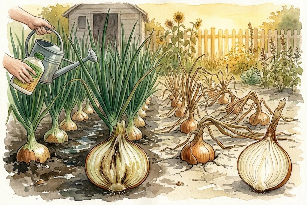 Onion Fertilizer Guide 2026: Why More Nitrogen Rots Onions