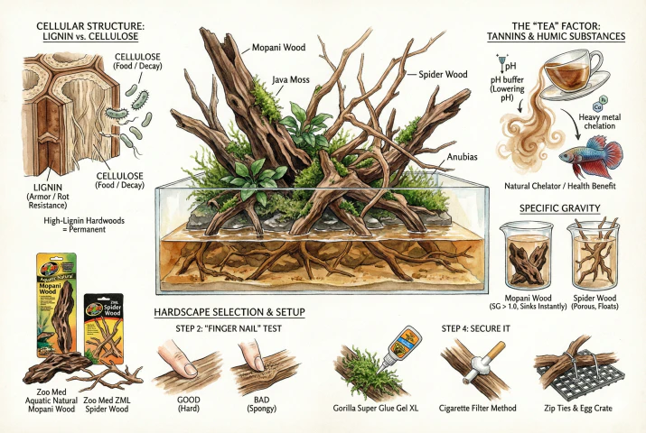 Paludarium Driftwood Guide: Choose Wood the Right Way