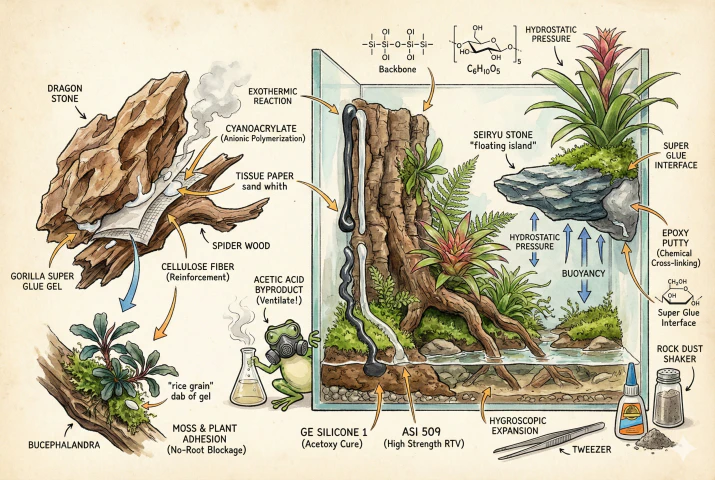 Paludarium Glue: Safe Adhesion & Hardscaping Guide