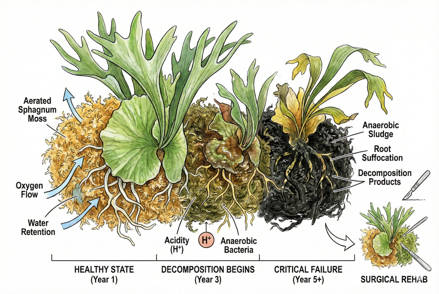 Sphagnum Moss for Staghorns: When to Replace