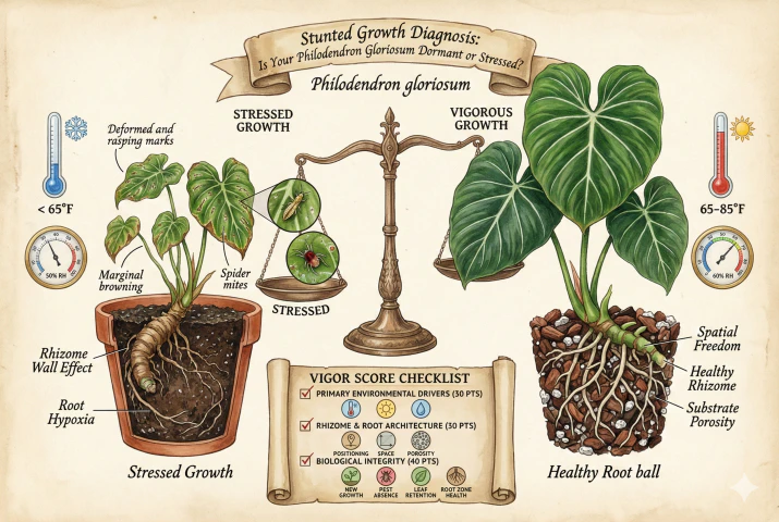 Philodendron Gloriosum Stunted Growth: Dormant or Stressed?
