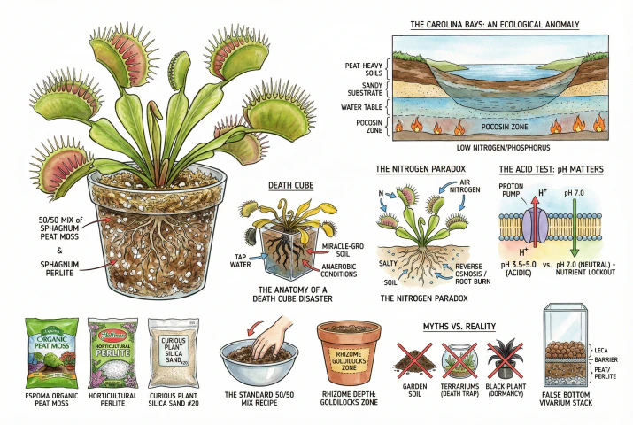 Venus Flytrap Soil: The Peat & Perlite Mix Guide