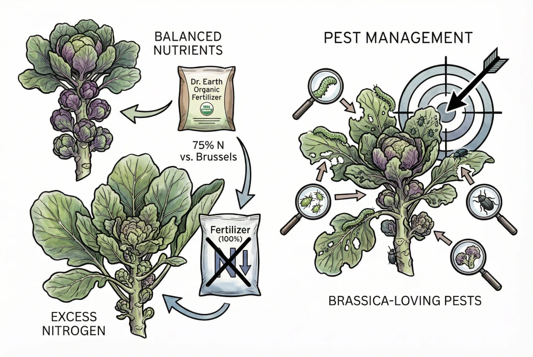 Balanced fertilizer application for healthy floret growth
