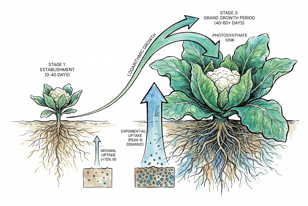 Cauliflower Fertilizer Guide:The Sigmoidal Growth Curve and Nutrient Demand