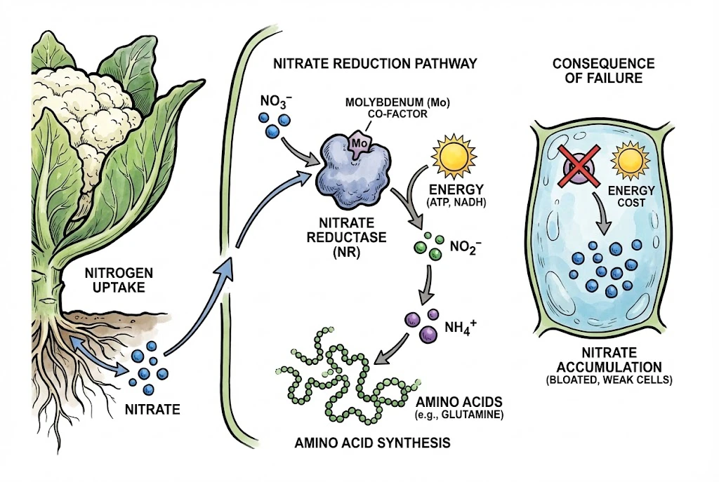 Cauliflower Fertilizer Guide:The Biochemistry of Nitrate Reduction