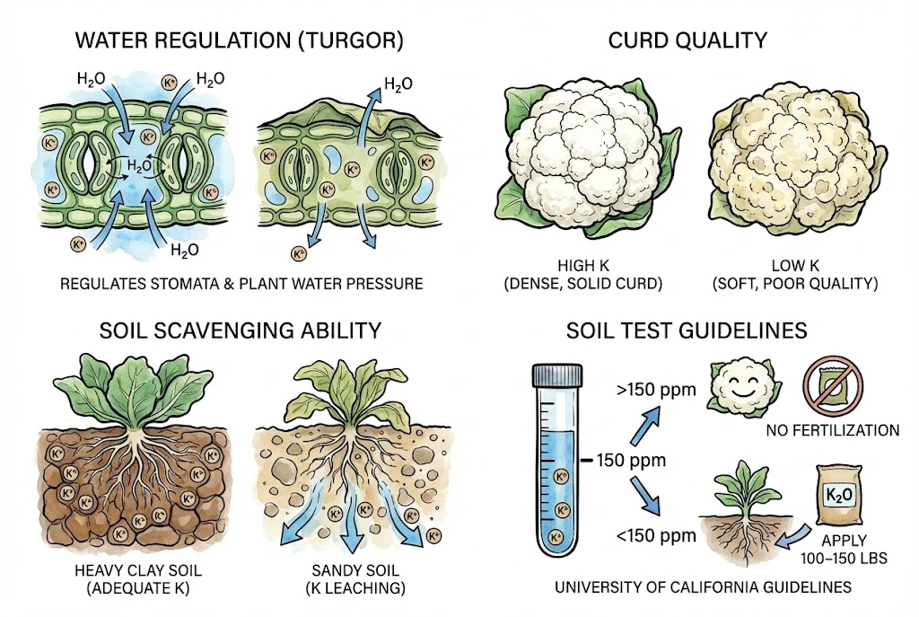 Cauliflower Fertilizer Guide:Potassium