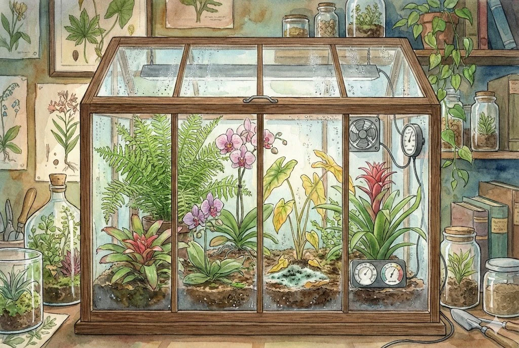 Mini Greenhouse Indoor Guide: VPD, Airflow & Light