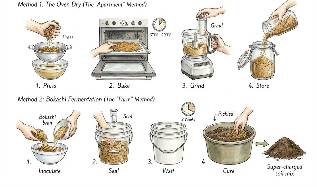 Sowing Seeds Indoors:Processing Your Spent Grain