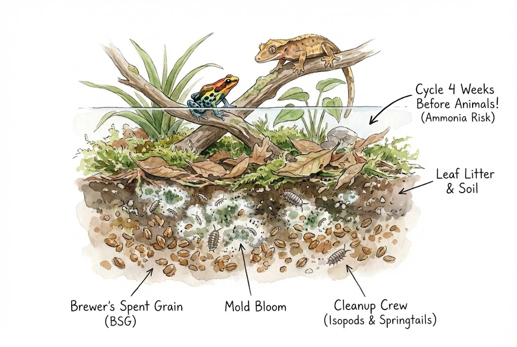 Sowing Seeds Indoors:Vivarium Specifics & The 'Cleanup Crew' Factor