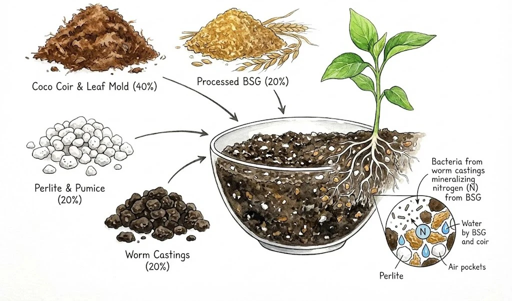 Sowing Seeds Indoors:The Sdao Soil Mix