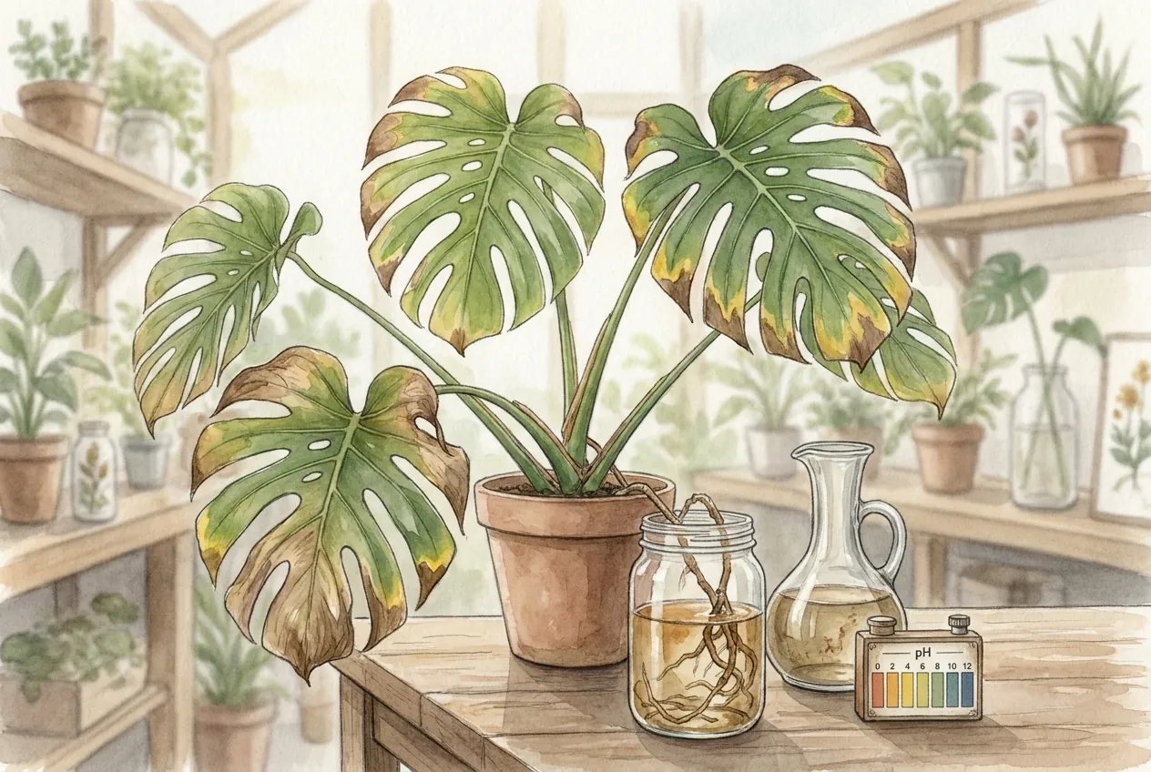 Monstera Leaf Burn From Acidic Tap Water: 2026 pH Thresholds