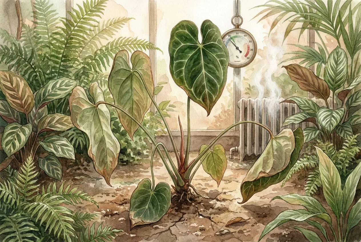 Anthurium Clarinervium Droopy Petioles: The Humidity Fix